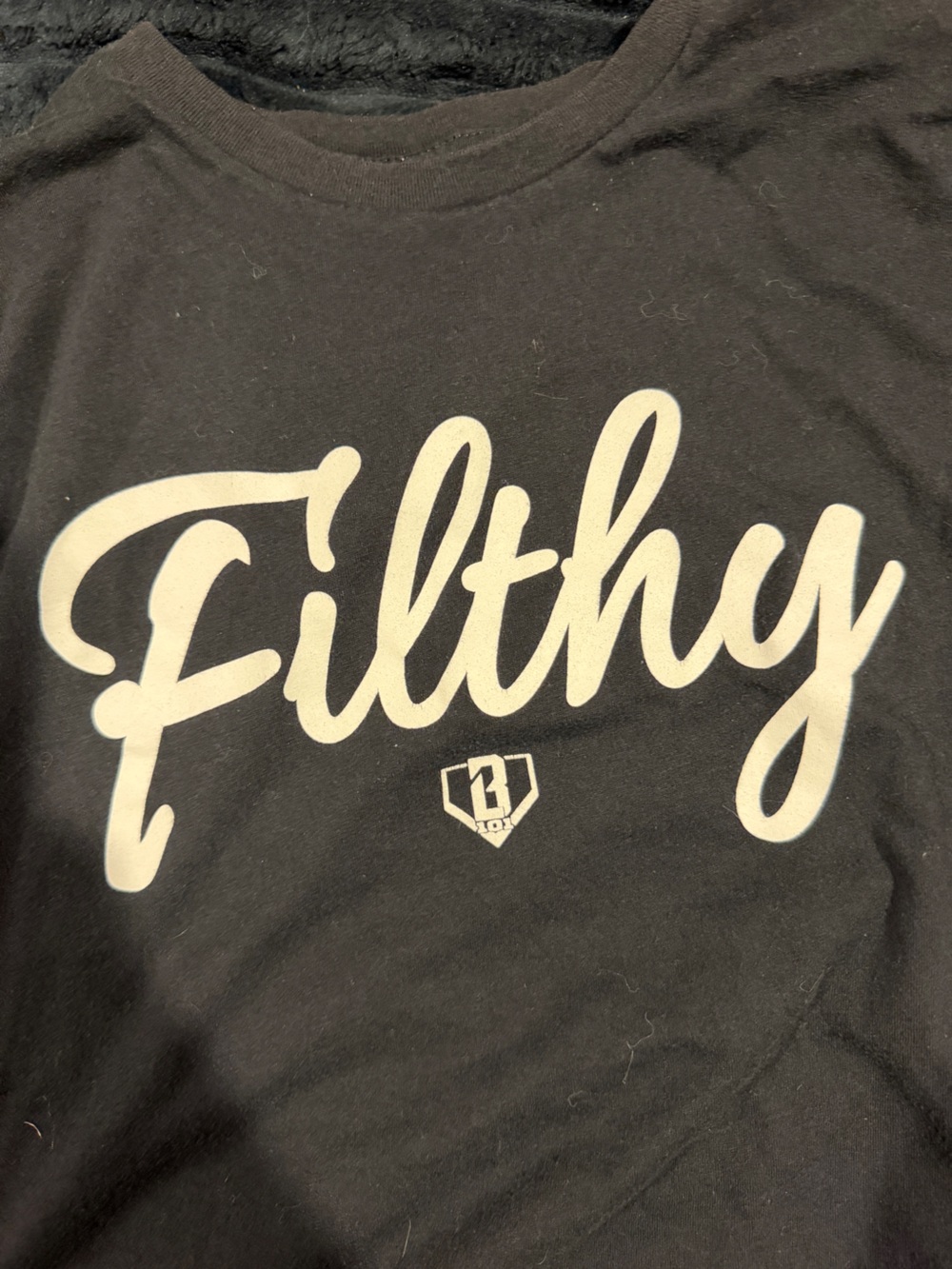 Boys Baseball Lifestyle 101 Shirt - Youth Large "FILTHY"